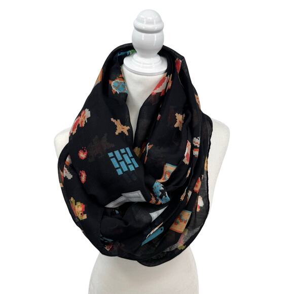 NEW Super Mario Bros Infinity Scarf Black Novelty Bowser Luigi Graphic Bioworld - Picture 1 of 6